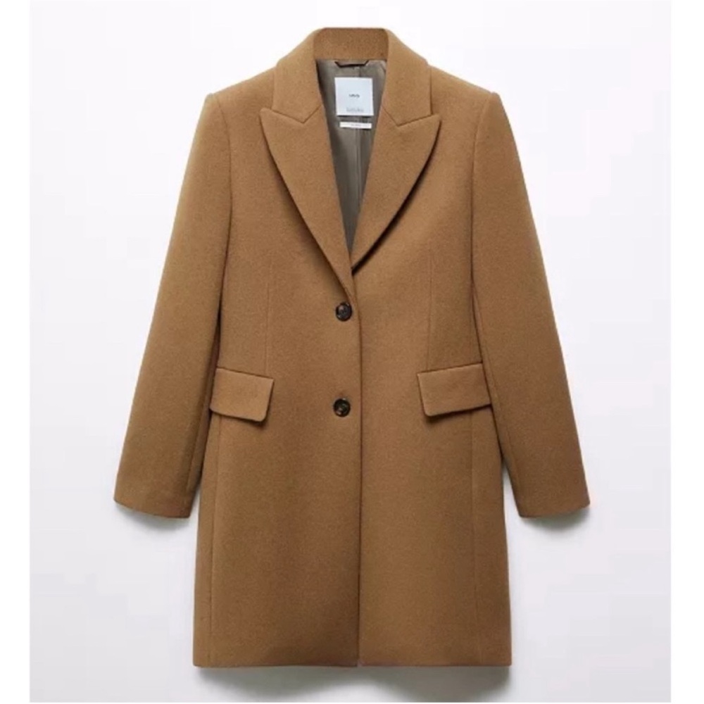 Mango Wool Blend Trench Coat